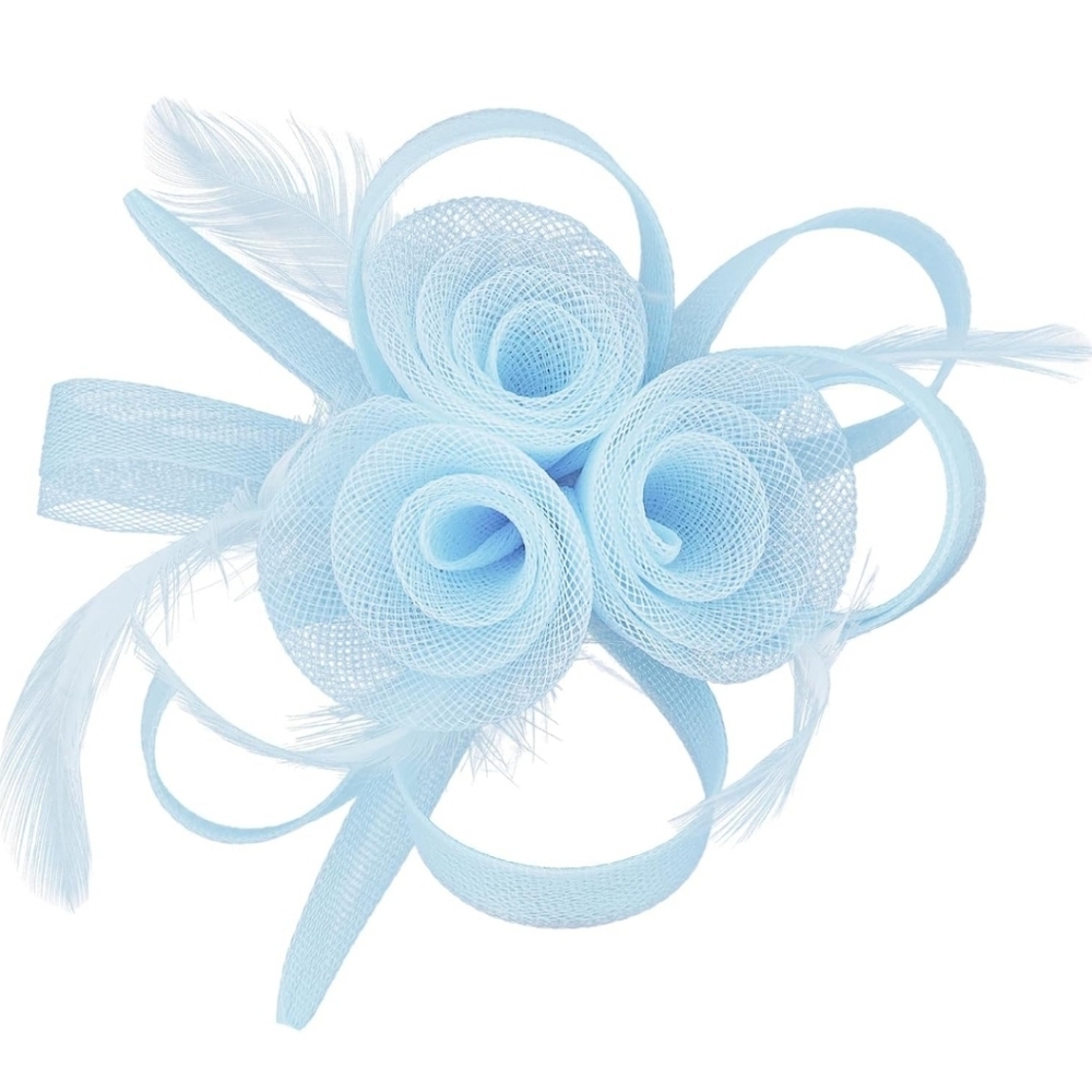 NEW! Baby Blue Floral Fascinator Hat
